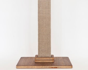 28" Natural Sisal Cat Scratching Post with Organic Catnip-Made in USA (Walnut Classic)