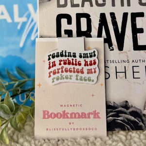 Reading Smut In Public Magnetic Bookmark Dark, Bookish Merch & Accessories, Smutty Spicy Reads, Booktok Readers, Page Holder, Romance Books