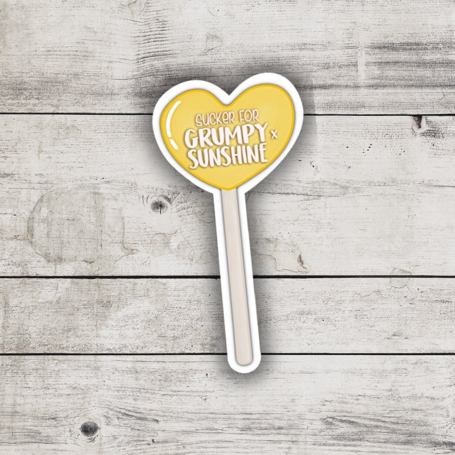 Sucker For Grumpy & Sunshine Sticker, Smutty Books, Book Lover Gift, Smut Love, Spicy Books, Bookish Merch, Kindle Laptop Sticker
