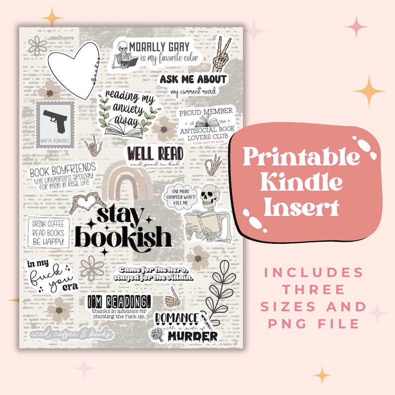 Newspaper Ereader Newspaper Kindle Insert - Digital Download, Bookish Merch, Ereader ...