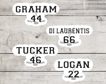 The Deal/Off Campus Jersey Number Stickers