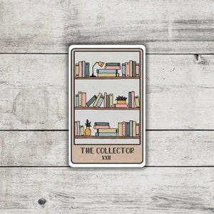 The Collector Tarot Card Sticker, Bookish Merch, Readers Decal, Smutty Books, Book Lover Gift, Smut Love, Spicy Books, Kindle Laptop