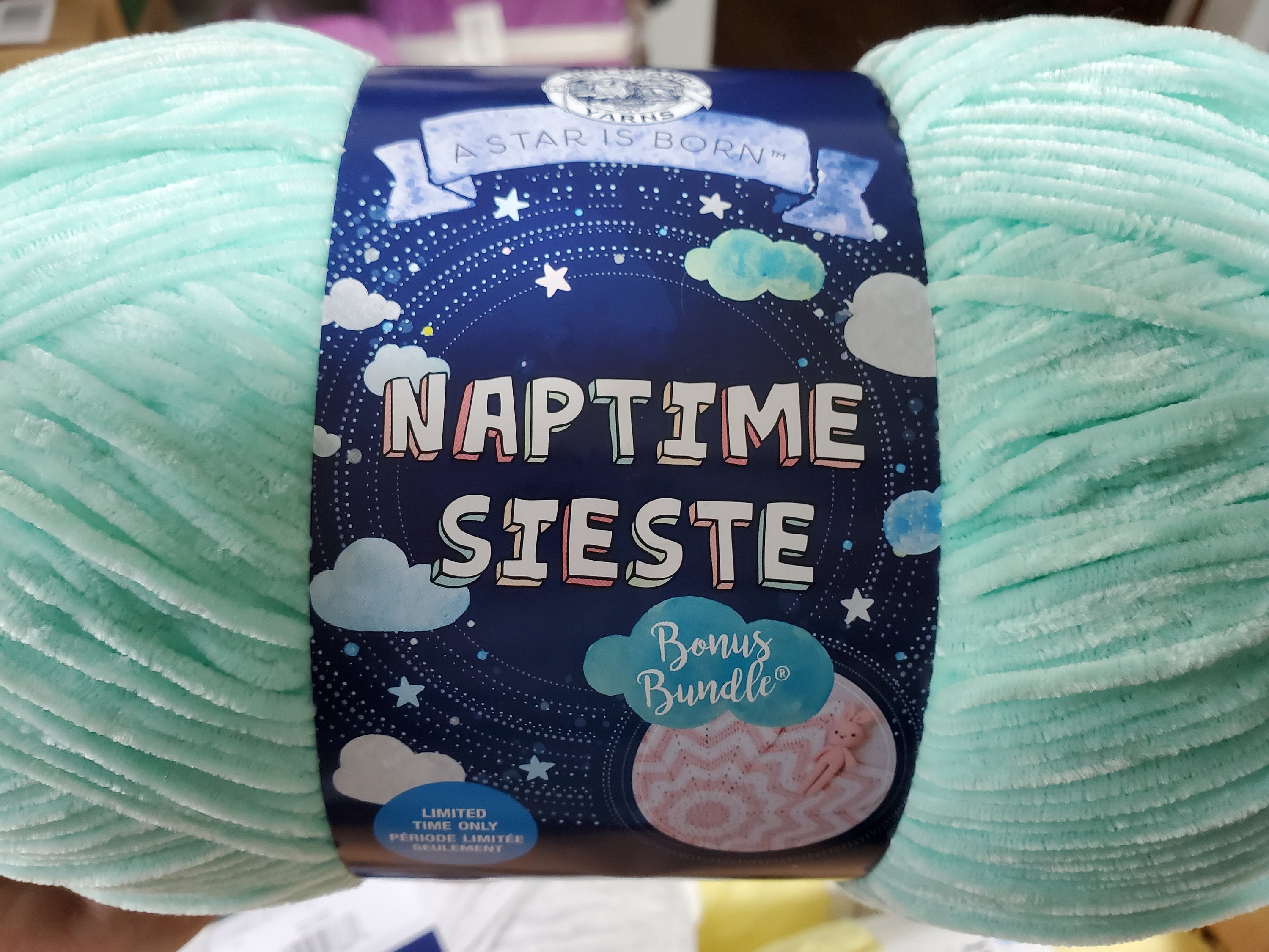 Lion Brand Naptime Yarn PALE AQUA Etsy