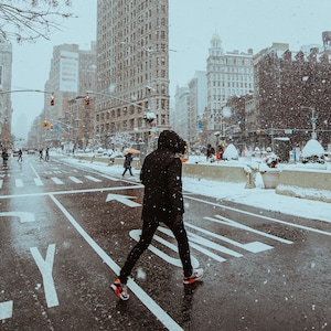 Flatiron Building - Snow - New York City - Manhattan - Limitierter Druck DIN A4 / A3