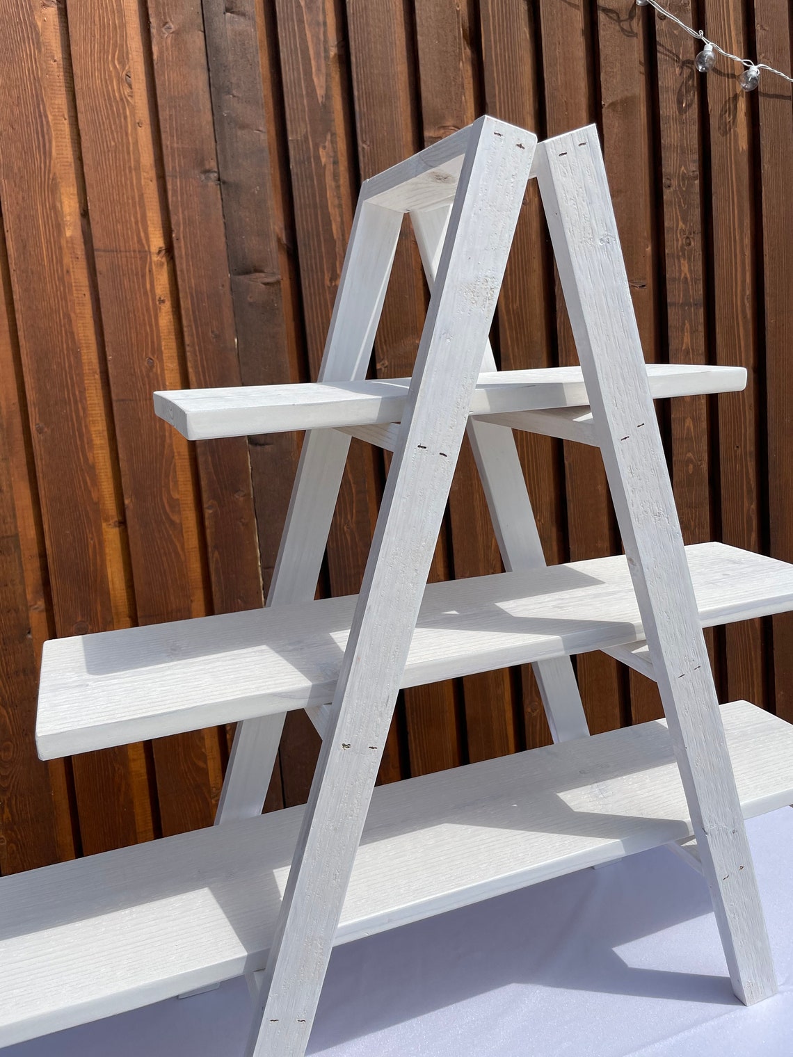 Cupcake Ladder Display Cupcake Stand Wood Cupcake Stand 3 Etsy