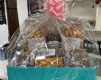 Gourmet Mother's Day Confections Bundle Popcorn, Caramels, Almonds, Giant Turtle, Peanuts, Buckeyes Personalization available