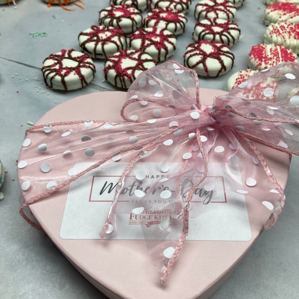 Artisan Chocolate dipped Oreos, Milk and White Chocolate Dipped Valentine's Oreos Personalized Valentine's Candy Gift under 10 dollars