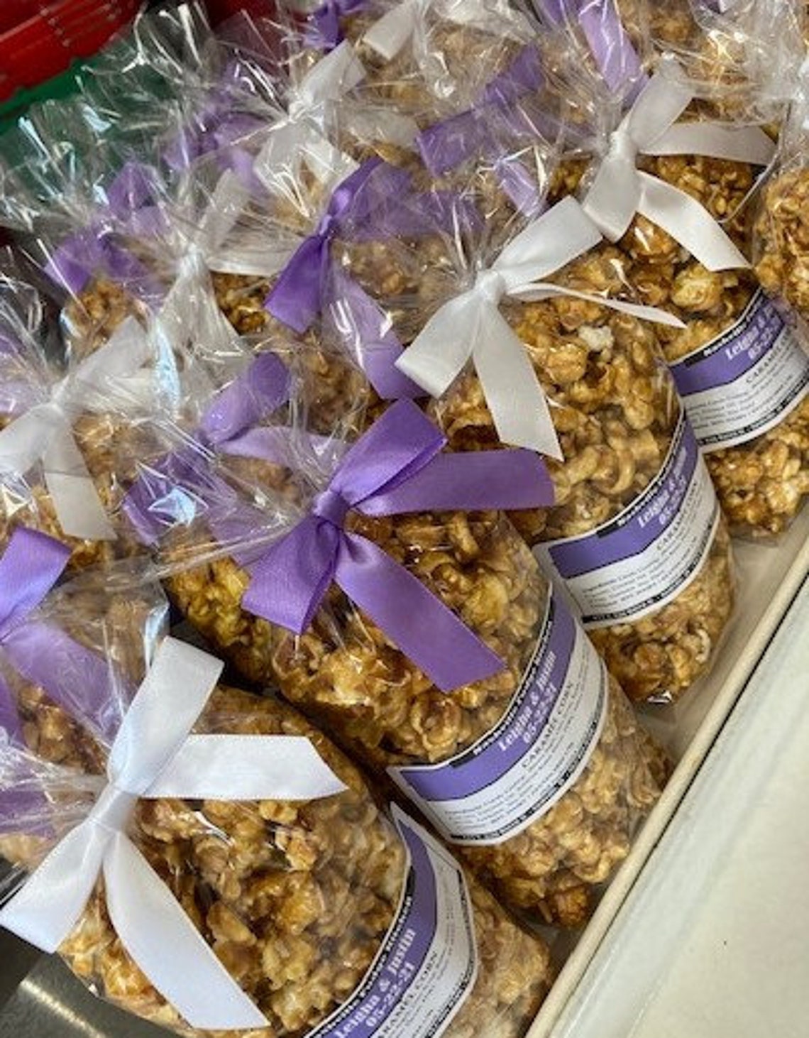 Custom Gourmet Popcorn Party Favor Bags Wedding Favor Popcorn Etsy