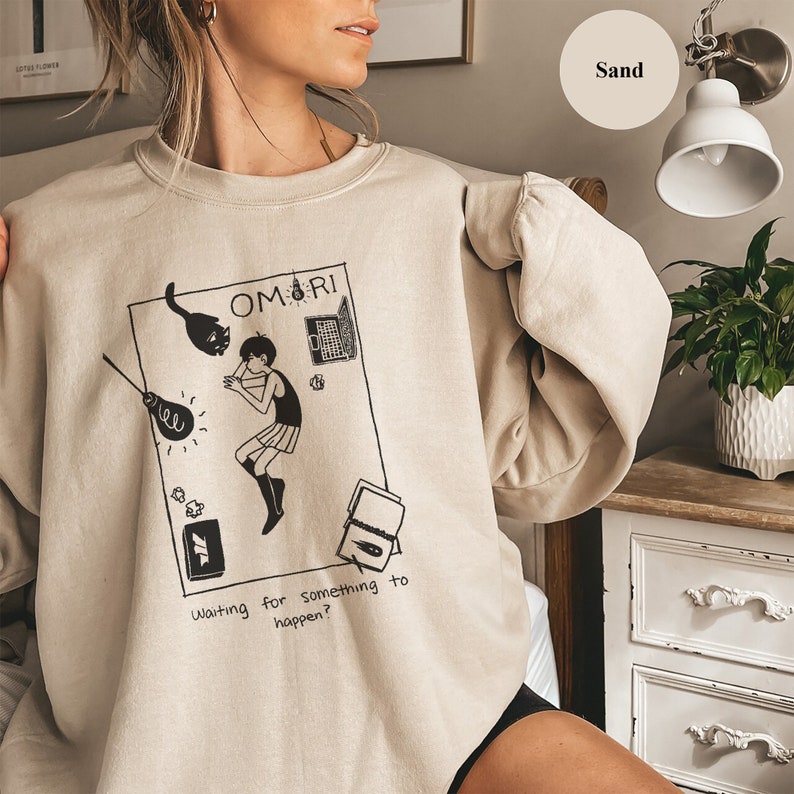 Vintage Omori Anime Arts Vaporwave Characters Playing Gaming Shirt, Anime Sweatshirt, Bookish shirt, Funny Anime, Unisex Sweatshirt 