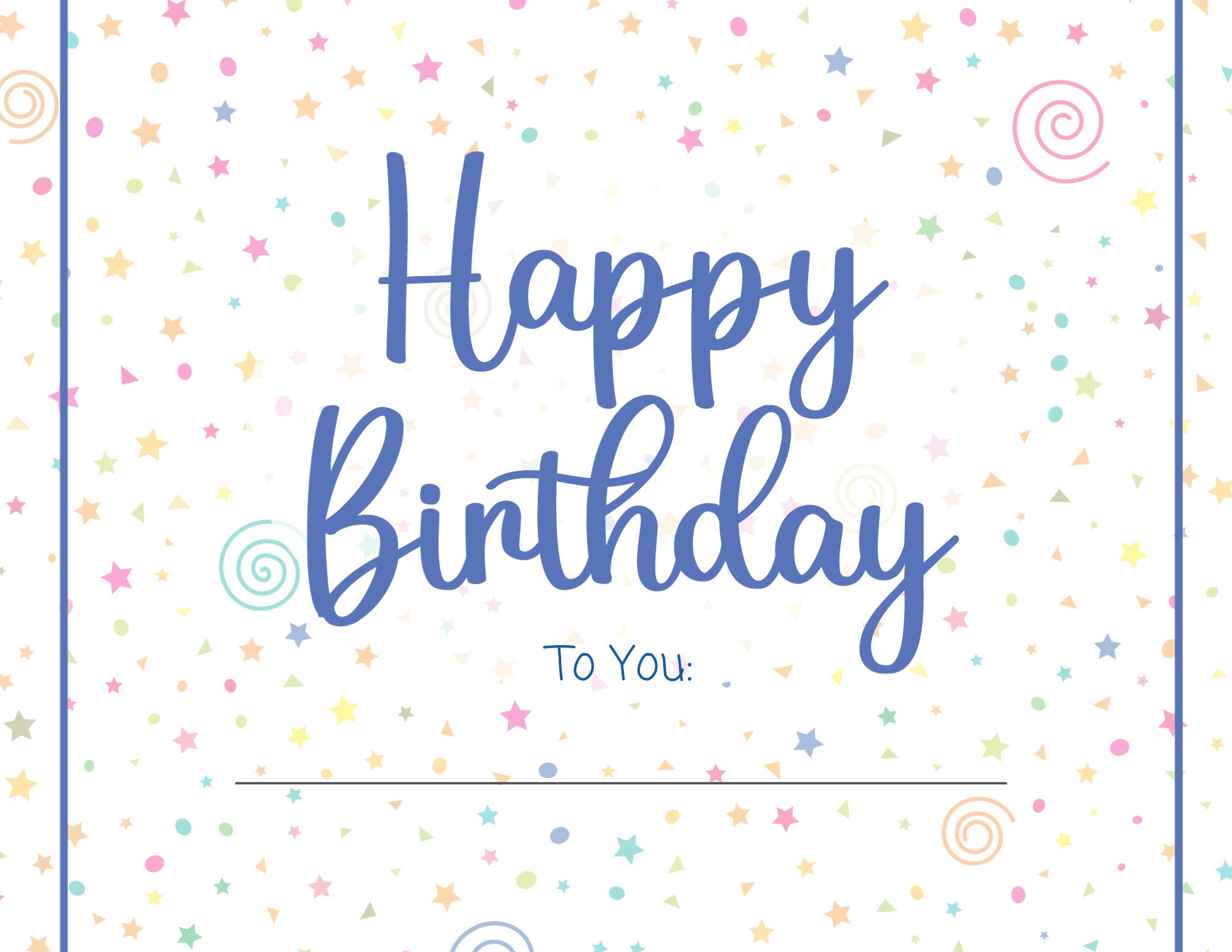 Printable Happy Birthday Certificate - Etsy