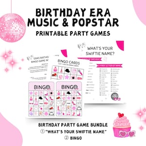 Juegos de fiesta de cumpleaños de la era de la música pop