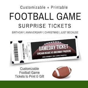 Football Ticket to Customize and Gift