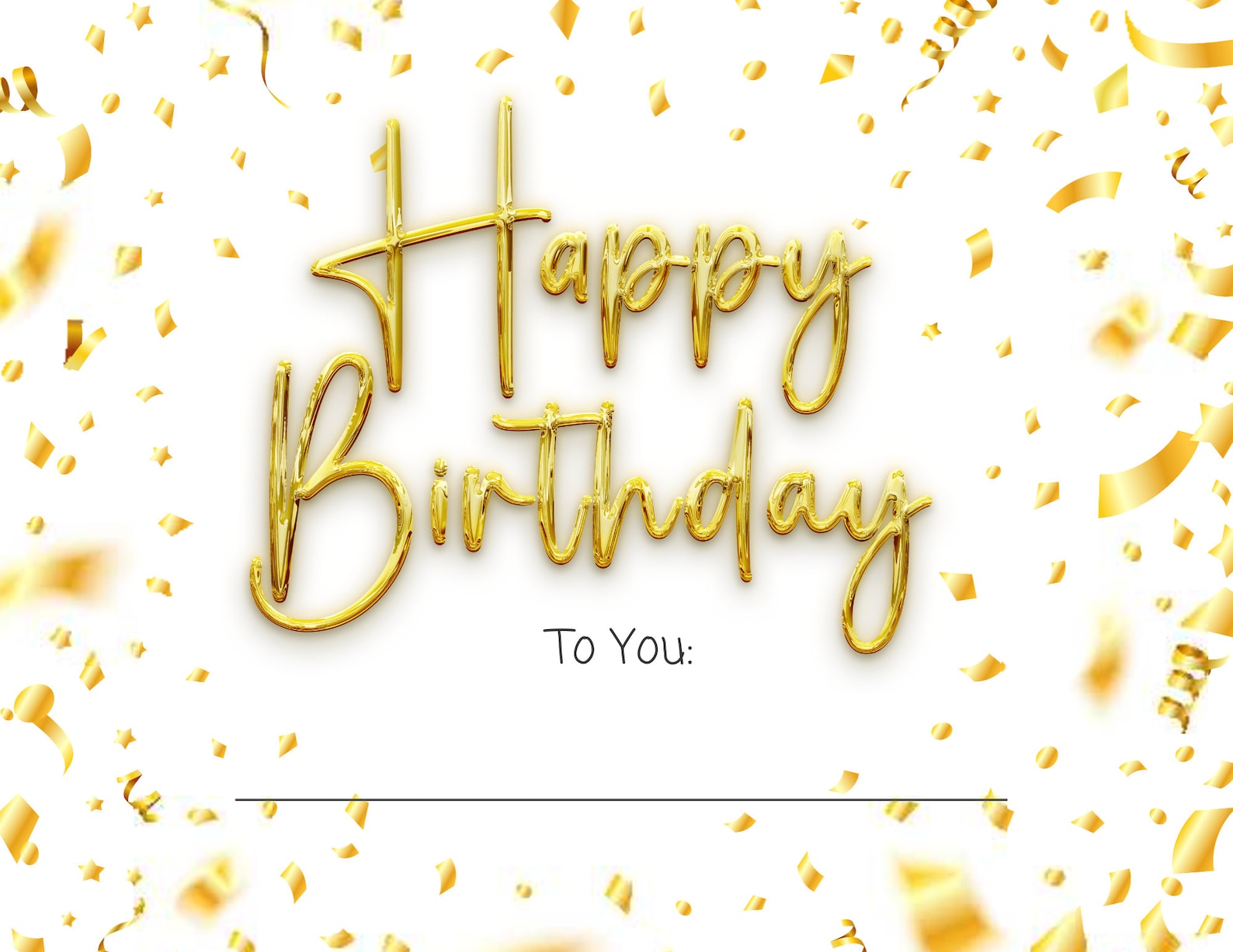 Printable Happy Birthday Certificate Etsy