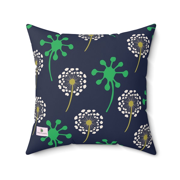 Dandelion Pillowcase and Pillow, Pillowcase with Dandelion Design, Dandelion Pattern Pillowcase and Pillow