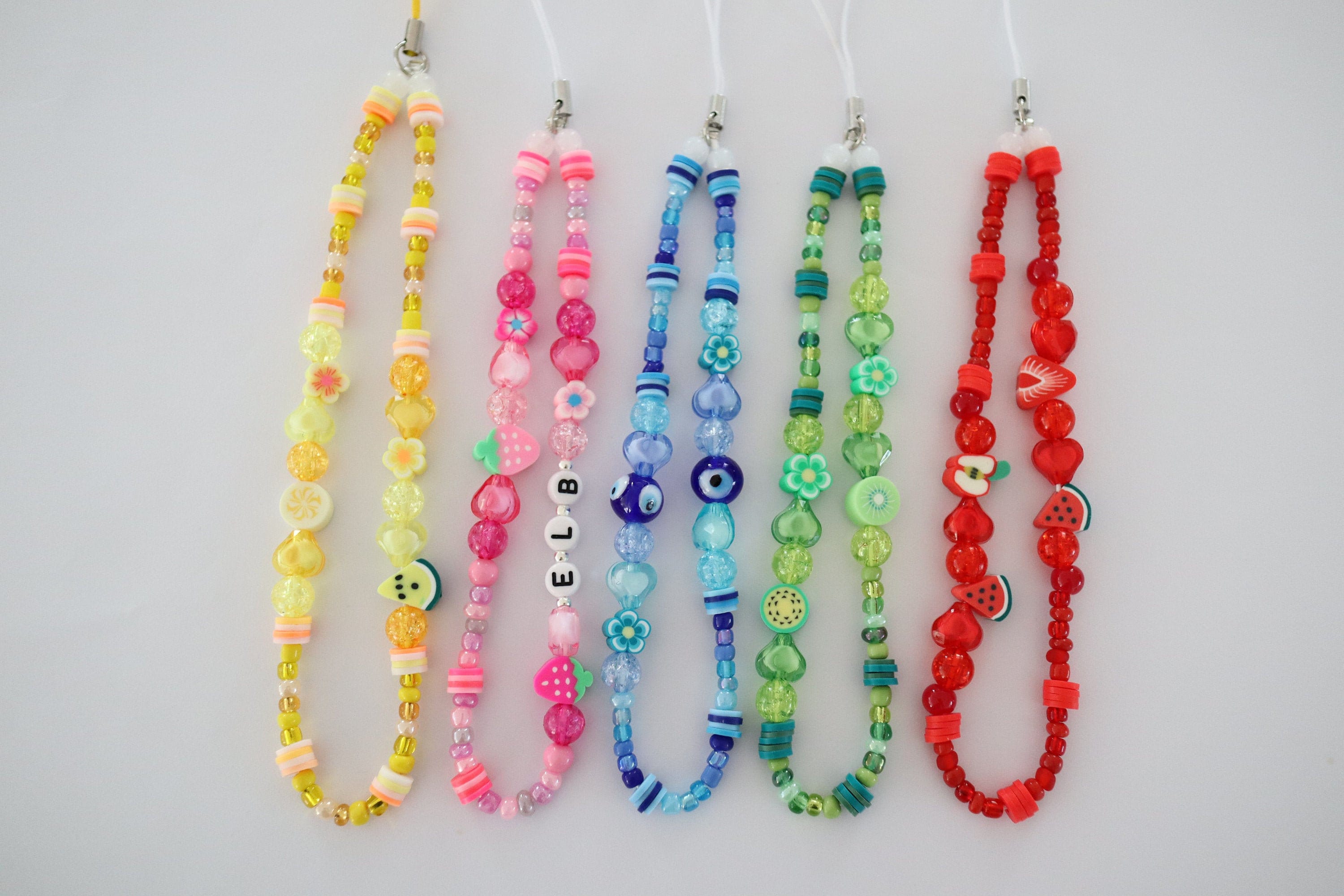 Beaded phone charm custom phone charm colourful phone charm Etsy