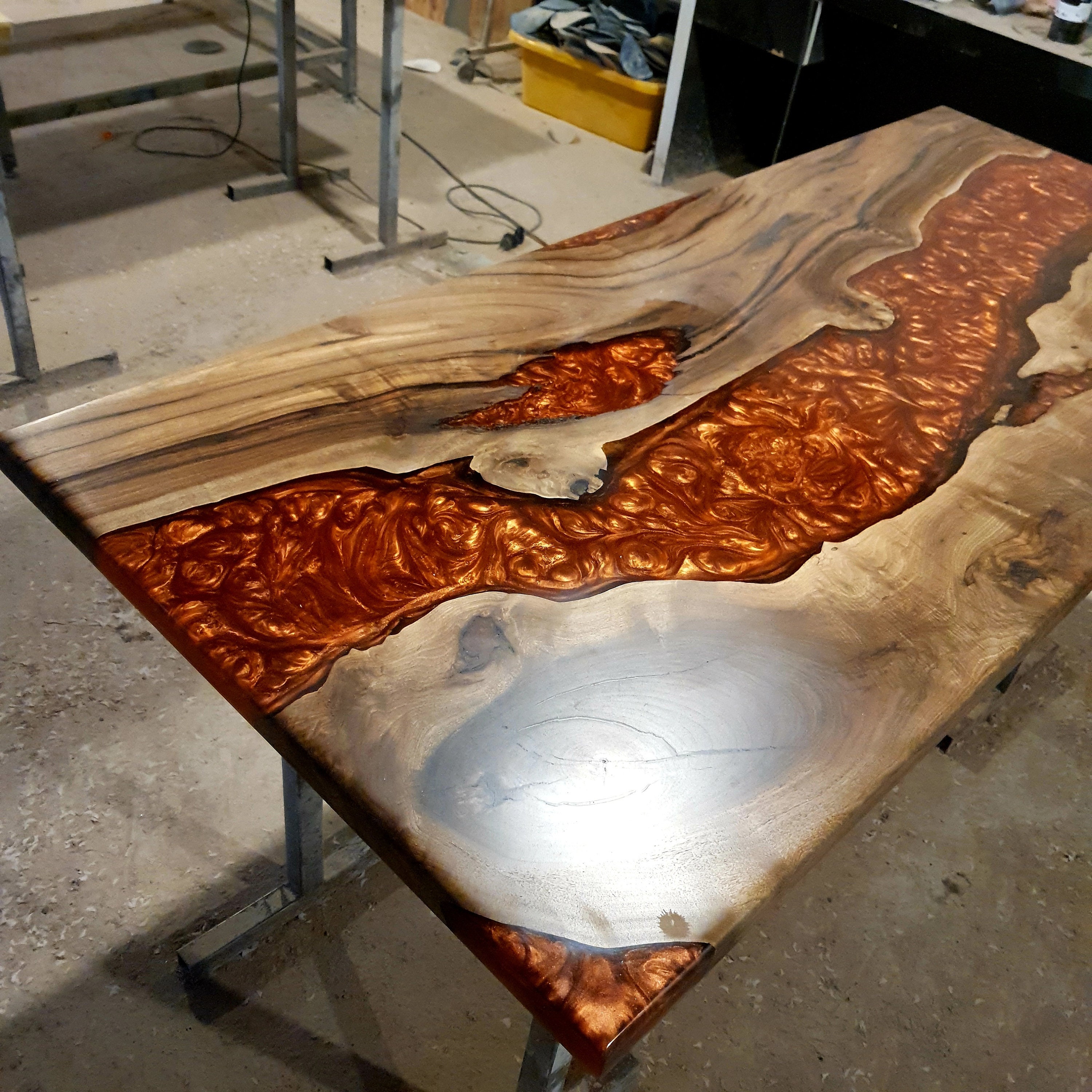 Wood Epoxy End Table at Edward Strickland blog