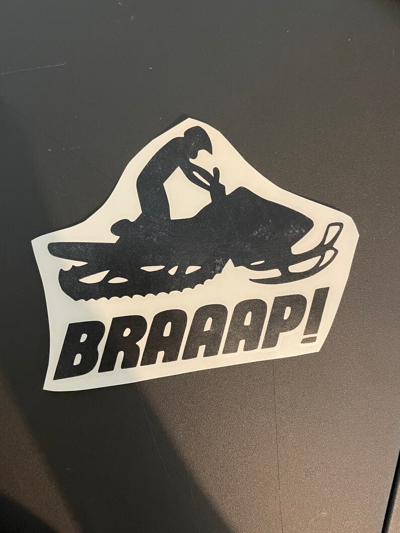 Braaap Decal Sticker Window Decal Snowmobile Snowmobiling Etsy