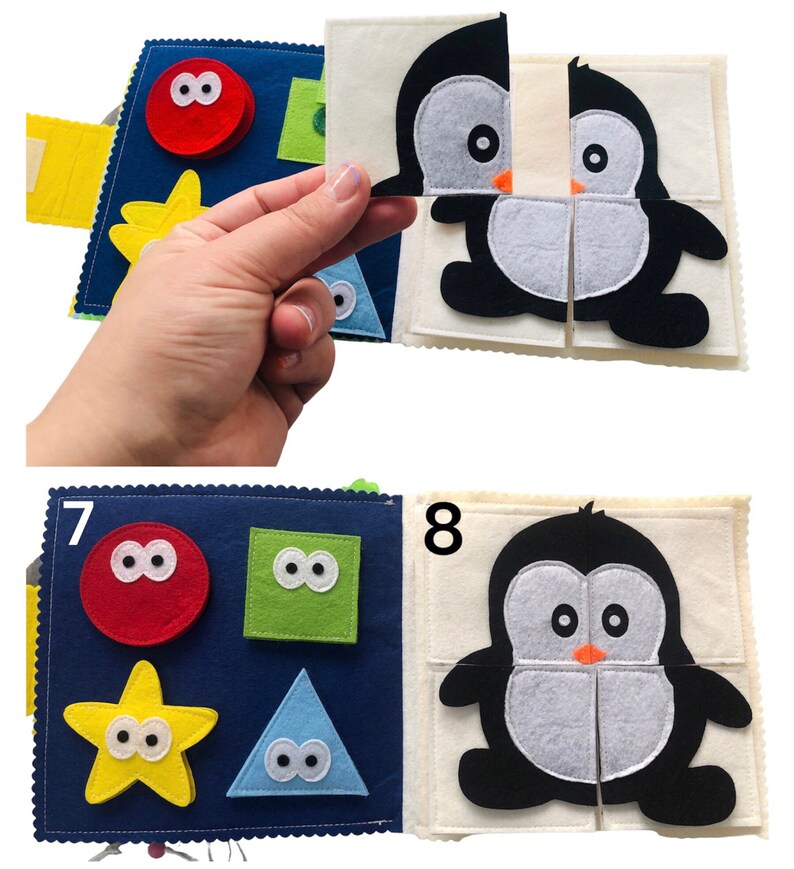 First Quiet Book and Montessori Toys for Baby, Educational Busy Book ...