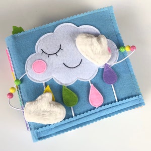 Stil boek, viltboek, stil boek voor peuters, stil boek voor 1-jarige baby&#39;s, montessori- en zintuiglijke activiteitenboek, babyspeelgoed voor op reis