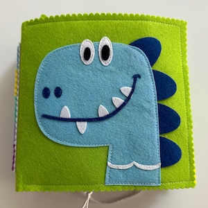 Libro tranquilo, libro de fieltro, libro tranquilo para niños pequeños, libro tranquilo para bebés de 1 año, libro de actividades sensoriales y Montessori, juguete para bebés para viajar.