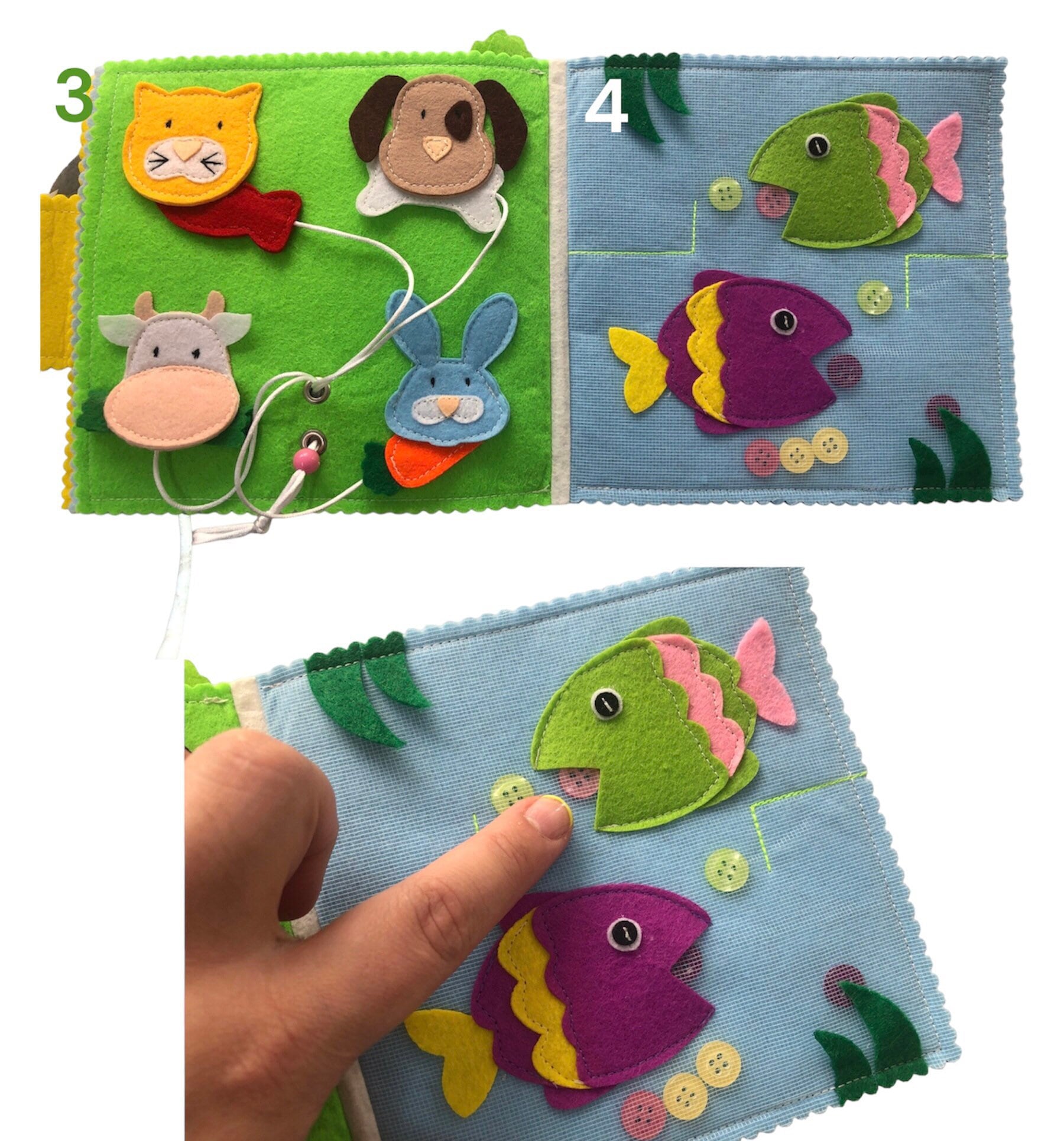 First Quiet Book and Montessori Toys for Baby, Educational Busy Book ...