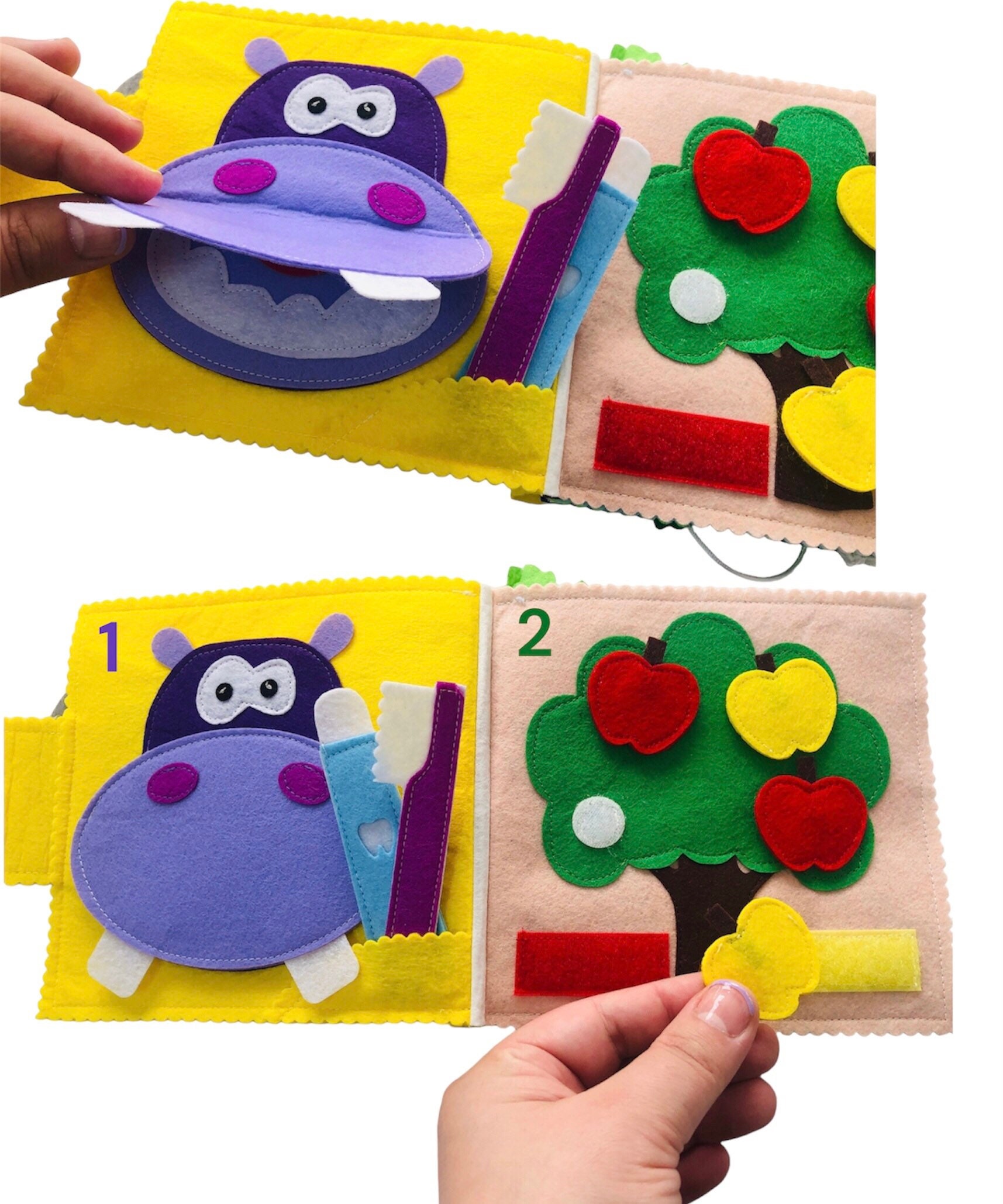 First Quiet Book and Montessori Toys for Baby, Educational Busy Book ...