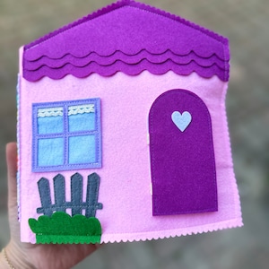 Doll House, Felt Quiet Book Doll House, Felt book, Dollhouse for girl, Baby Soft Book, Montessori book, Toddler Birthday Gift,Busy book