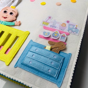 Quietbook , Montessori Book,Handmade Interactive Quiet Felt Book, Activity Book , Baby and Child Educational Book, child gift