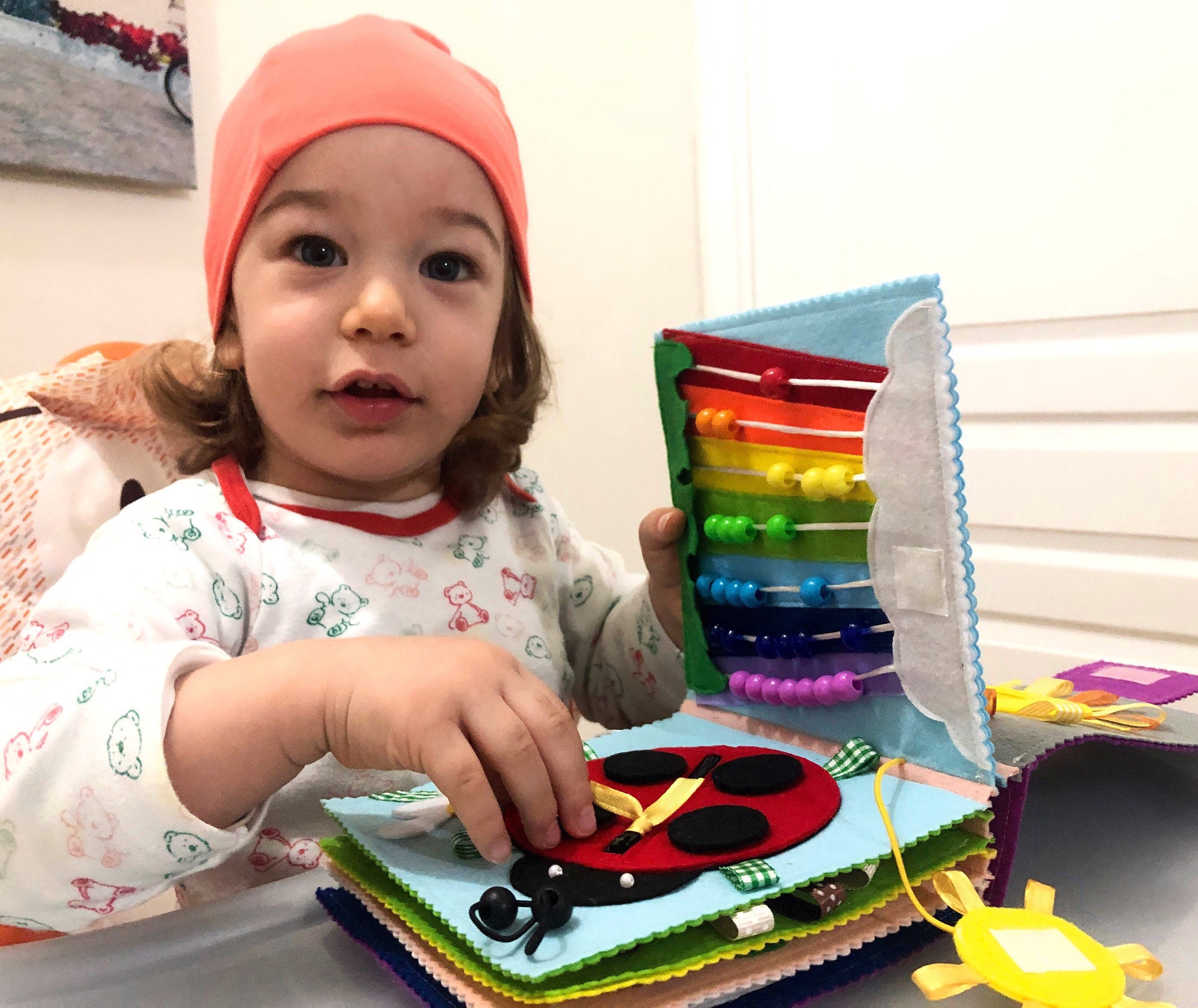 Quiet Book, Personalized Handmade Interactive Quiet Felt Book, Activity Book ,montessori Book