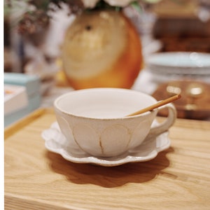 Kaneko Kohyo Rinka Soup cup with Saucer plate Japanese Authentic Famous Brand KANEKO KOHYO White Rinka Bowl Plate Mug Cup
