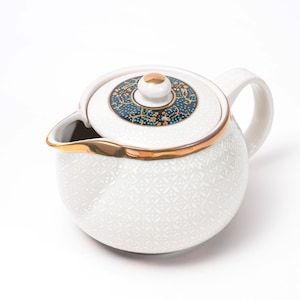 Japanese Ceramic Porcelain kutani ware Japanese kyusu teapot Handmade Japanese Teapot