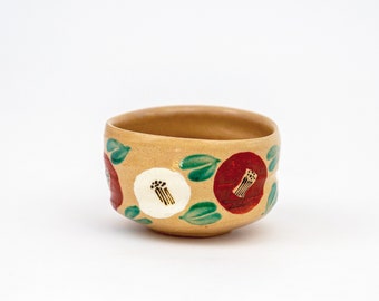 ZOHOGAMA Handmade flower Matcha Bowl