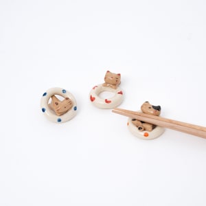 handmade Cat Chopstick Rests - Summer Collection | Made in Japan