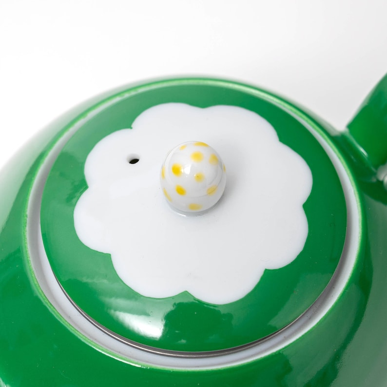 Handmade Teapot | Elegant White and Green Tsubaki/Japanese camellia Flower | Zohogama | Made in Japan image 6