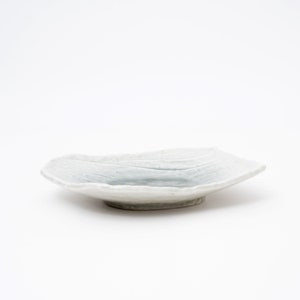 Handmade Lake Green Crackle Glaze Irregular Plate | Side Dish Plate