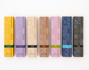 Kyoto Kousaido Japanese Incense Sticks – Sandalwood, Osmanthus, Aloeswood, Lotus & More, 40 Sticks with Holder, Natural Aromatherapy