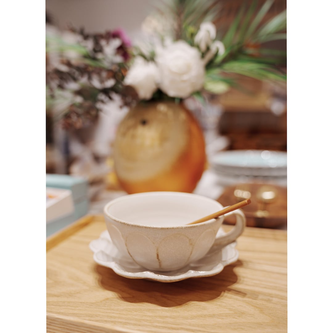 Kaneko Kohyo（小兵）White  Rinka Plate (21 cm)