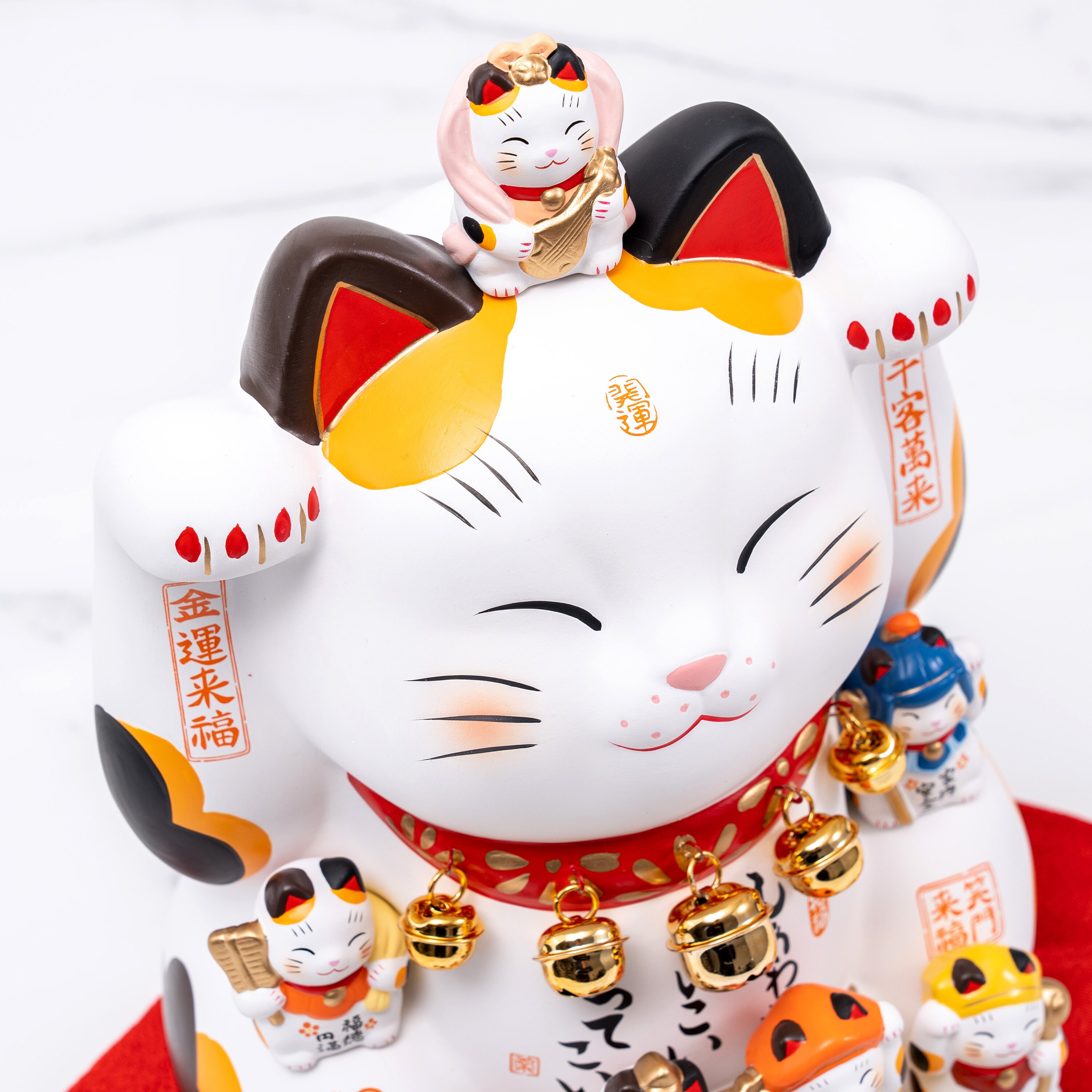 Monchhichi Sekiguchi Maneki Neko Chat Porte-Bonheur – Édition Limitée – Neuf