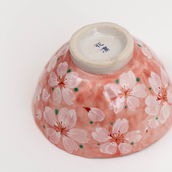 Hand-painted Sakura/cherry Blossom Small Bowl - Perfect for Hand-painted Sakura/cherry Blossom Small Bowl - Perfect for