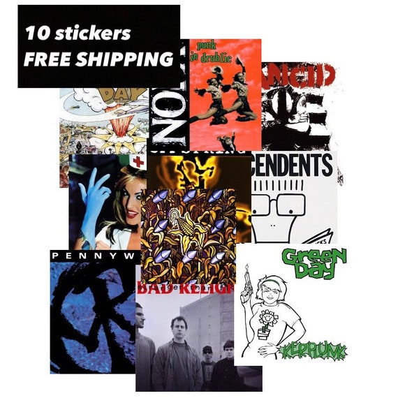 90s Punk Rock Album Cover Vinyl Sticker Pack - Etsy Australia