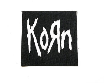 Korn Music Logo Heavy Metal Nu-Metal Punk Rock Embroidered Iron-On Sew-On patch Korn Music Logo Heavy Metal Nu-Metal Punk Rock Embroidered Iron-On Sew-On patch