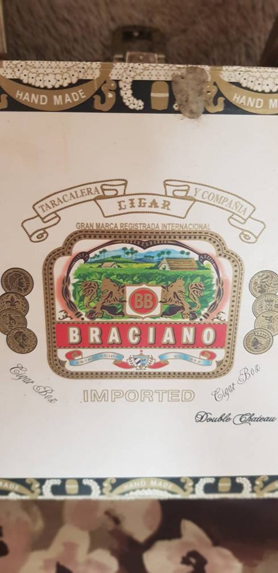 Genuine vintage cigar box Handbag braciano brand … - image 10