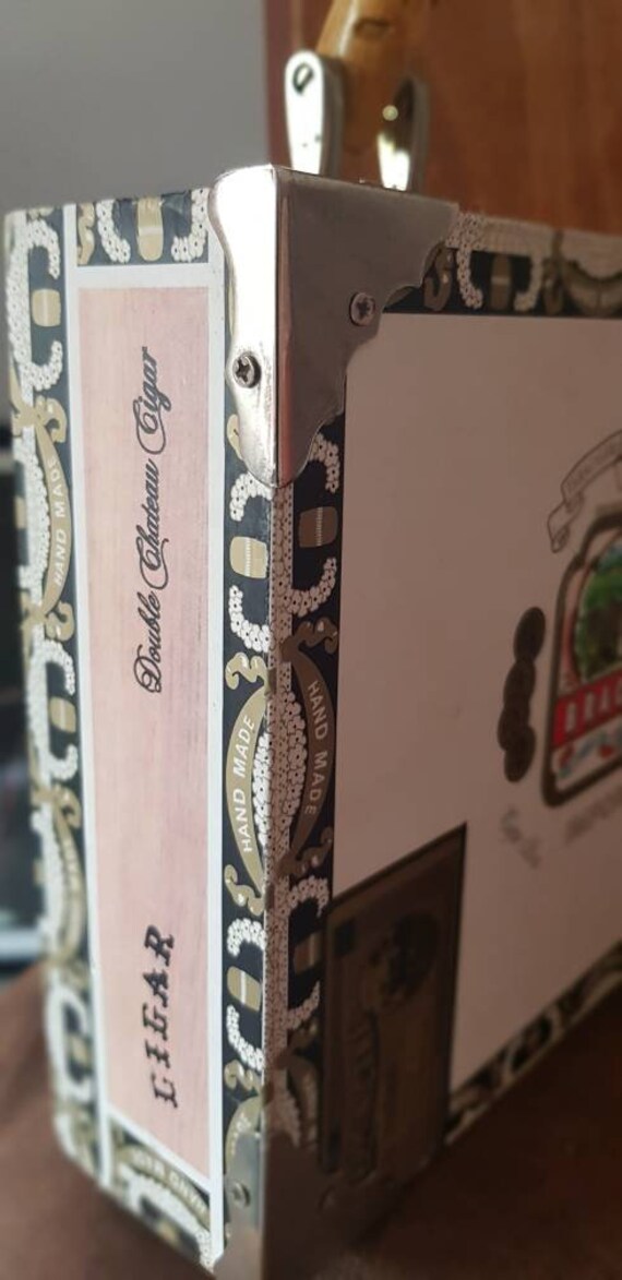 Genuine vintage cigar box Handbag braciano brand … - image 9