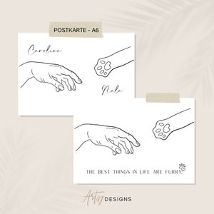 Personalisierte Postkarte A6, Pet Mom, Pet Love, Pet Quote, Haustier Sprüche, Haustier Liebe, Postkartenliebe