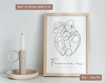 Hochzeitsgeschenk, Hochzeitstag Geschenk, Jahrestag, Jubiläum, Just Married, Poster Geschenk, Hochzeitsposter