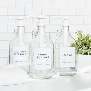 Preprinted Laundry Jar and Soap Bottle Labels/custom Laundry Labels/laundry  Container Organization 