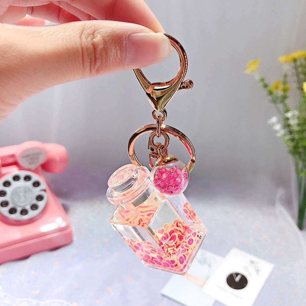 Cute Fruity Bottle Liquid Keychain Fashion Accessory Etsy