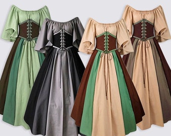 Women Medieval Vintage Dress Hooded Renaissance Cosplay Dress Costume Plus Size Women Medieval Vintage Dress Hooded Renaissance Cosplay Dress Costume Plus Size