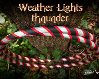 NOW AVAILABLE Beginner Beginner Hula Hoop "Weather Lights - Lightning" PE 19 mm Dancehoop Colourmorph gold red black 95 cm d gift