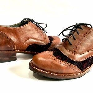 Leather Shoes, Handmade Ankle Shoes, Women Unique Shoes, Ankle Boots, Vintage Shoes, Boho Shoes, Huipil Shoes, Vintage Textile Shoes, Laces